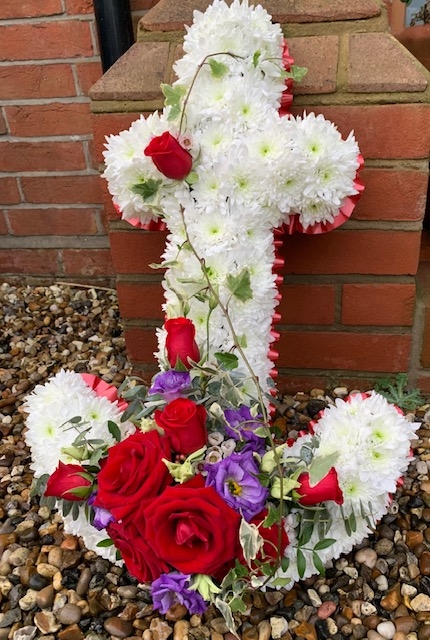 Bespoke Funeral Anchor with Rose Spray