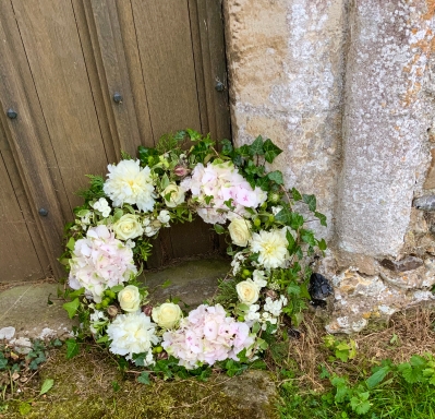 Pastel Hydrangea Wreath