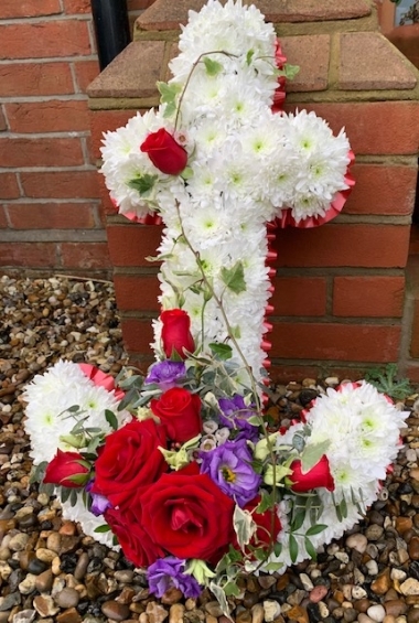 Bespoke Funeral Anchor with Rose Spray